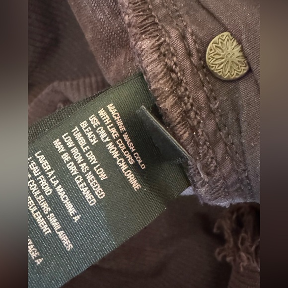 Free People Distressed Super Flare Curdoroy Pants Purple Size 28 - Picture 11 of 12